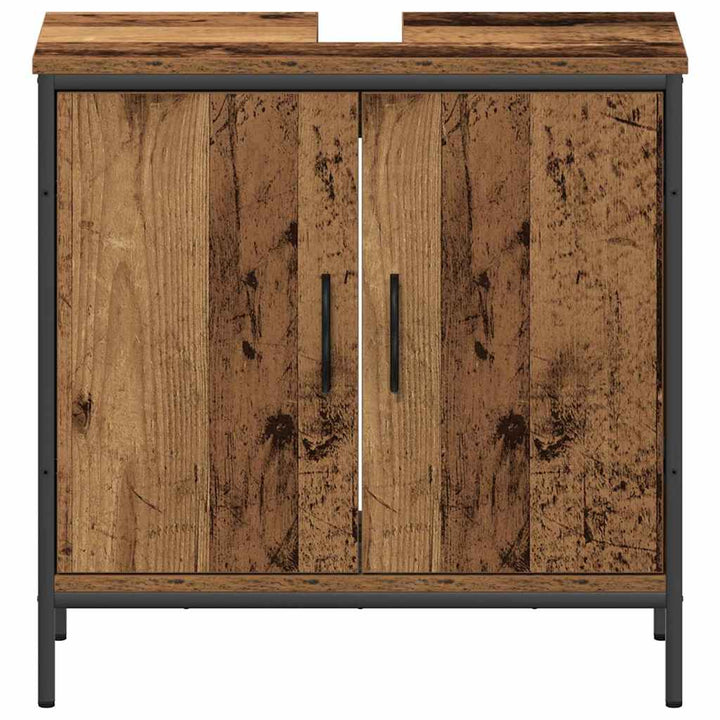 Badeværelsesmøbel sæt med hylde 2 pcs Brun 60 x 30 x 60 cm