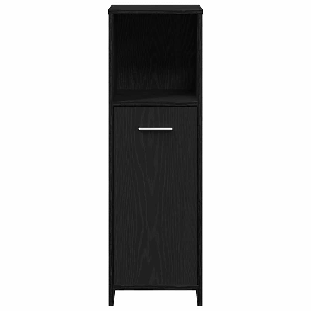 Bathroom Furniture Set med dør 3 pcs Sort eg 60 x 33 x 60 cm