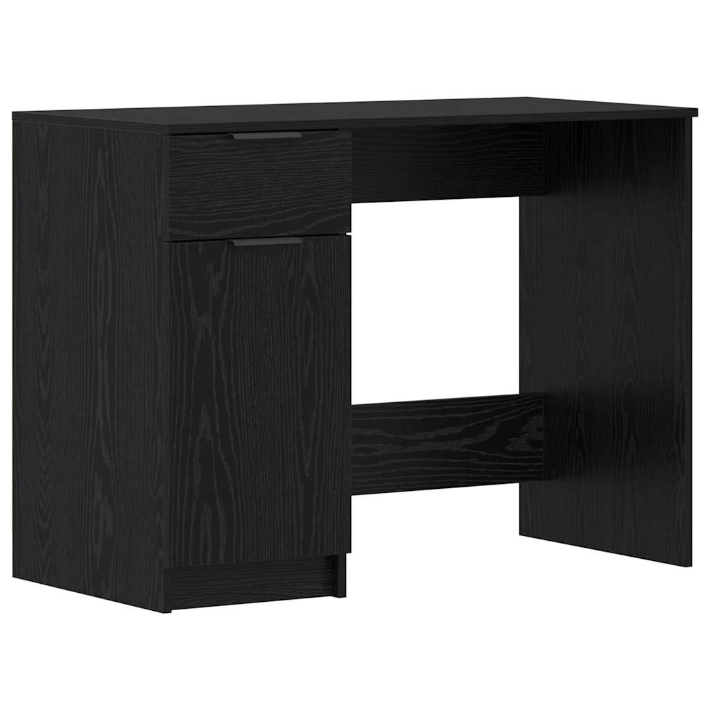 Bord med skuffe Sort eg 133 x 50 x 75 cm Konstrueret træ