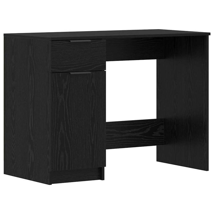 Bord med skuffe Sort eg 133 x 50 x 75 cm Konstrueret træ