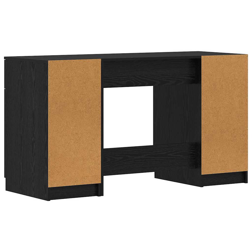 Bord med skuffe Sort eg 133 x 50 x 75 cm Konstrueret træ