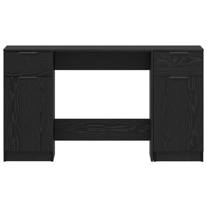 Bord med skuffe Sort eg 133 x 50 x 75 cm Konstrueret træ
