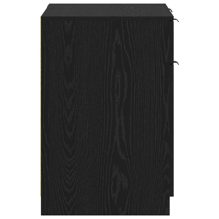 Bord med skuffe Sort eg 133 x 50 x 75 cm Konstrueret træ