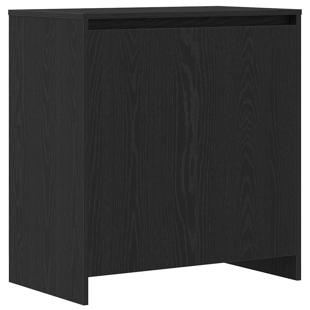 Sideboard med skuffe 2 pcs Sort 70 x 41 x 75 cm Konstrueret træ
