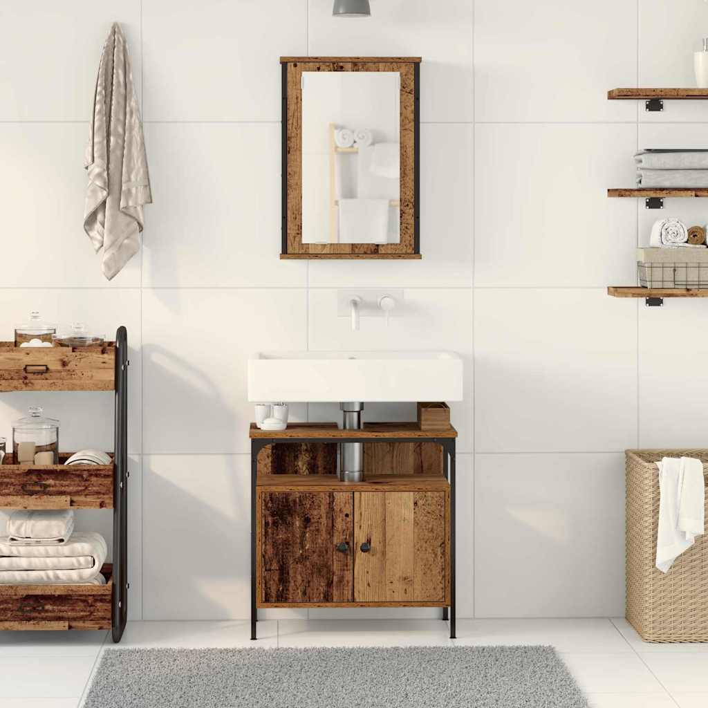 Badeværelsesmøbel sæt med opbevaring 2 pcs Brun 60 x 30 x 60 cm