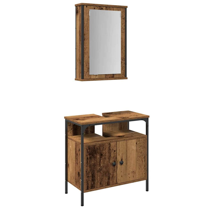 Badeværelsesmøbel sæt med opbevaring 2 pcs Brun 60 x 30 x 60 cm