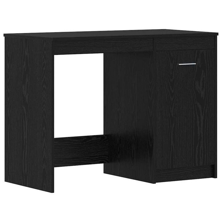 Bord med skuffe 2 pcs Sort eg 140 x 50 x 76 cm Konstrueret træ