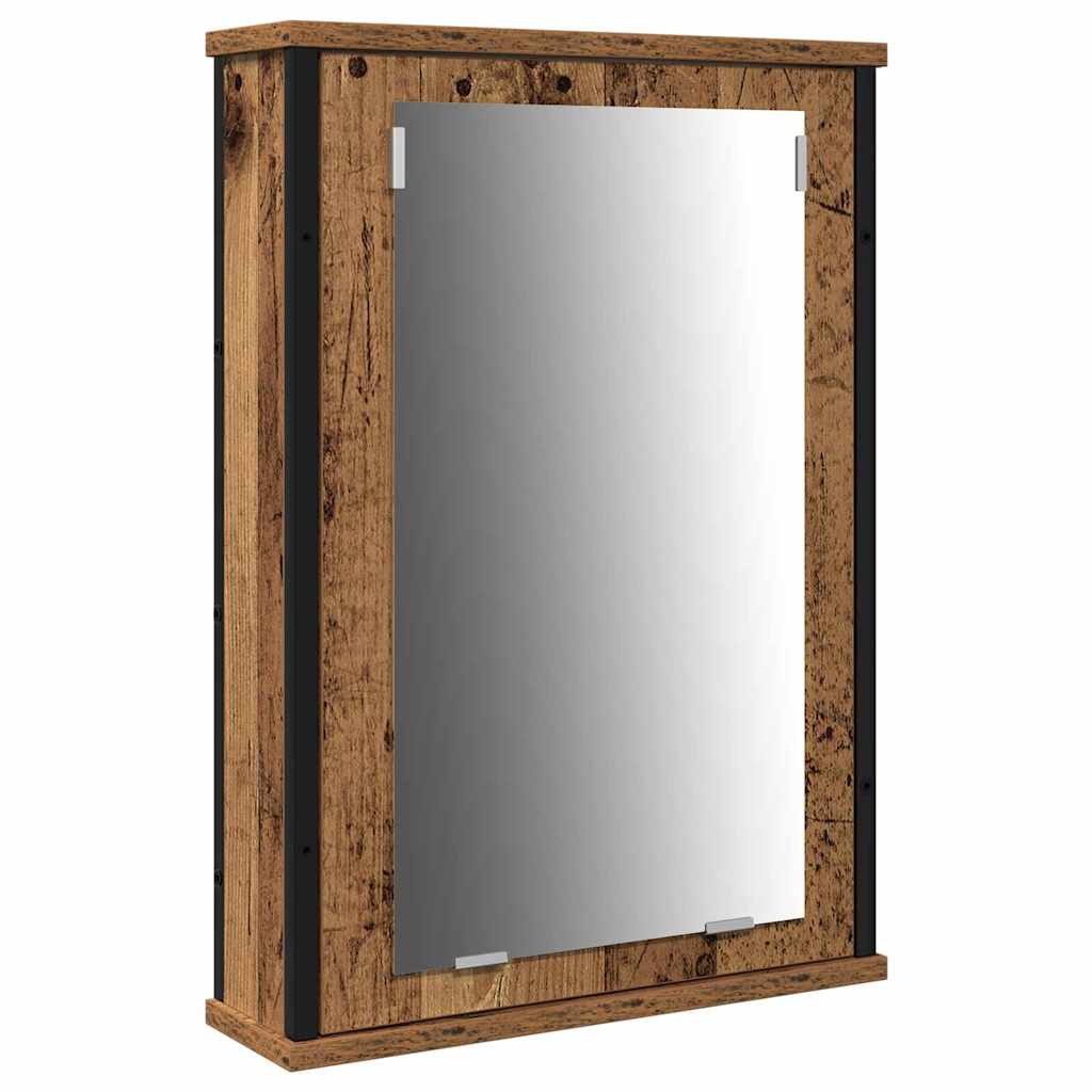 Badeværelsesmøbel sæt 3 pcs Gammelt træ 33 x 33 x 185.5 cm