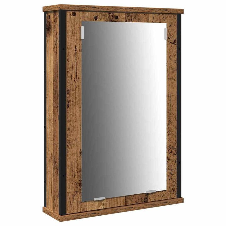 Badeværelsesmøbel sæt 3 pcs Gammelt træ 33 x 33 x 185.5 cm