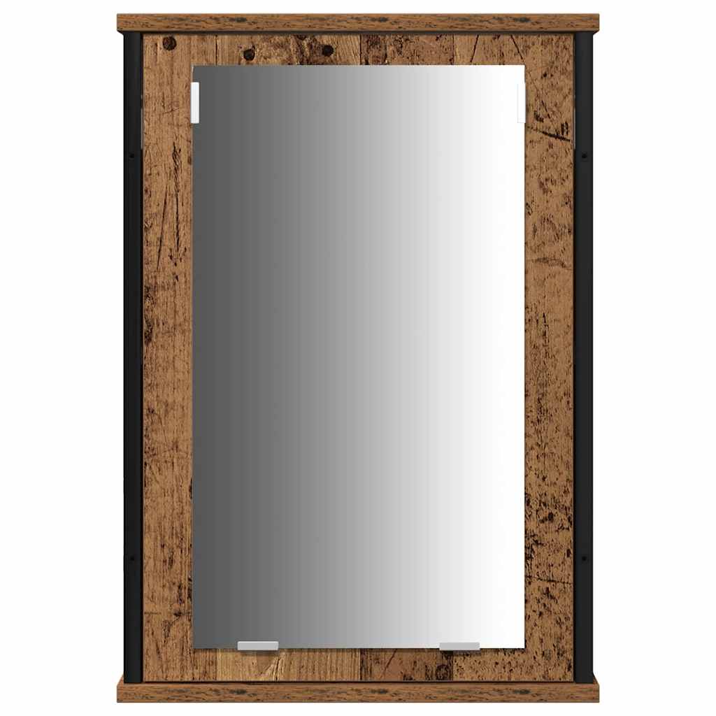 Badeværelsesmøbel sæt 3 pcs Gammelt træ 33 x 33 x 185.5 cm