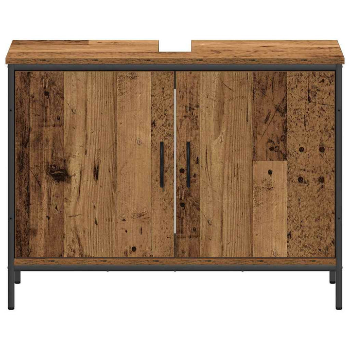 Badeværelsesmøbel sæt med hylde 3 pcs Brun 60 x 16 x 60 cm