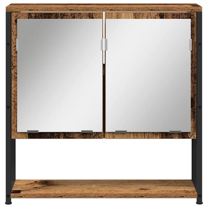 Badeværelsesmøbel sæt 3 pcs Gammelt træ 33 x 33 x 185.5 cm