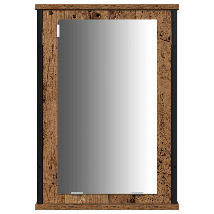 Badeværelsesmøbel sæt 4 pcs Gammelt træ 33 x 33 x 185.5 cm