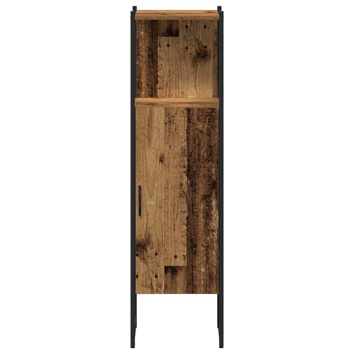 Badeværelsesmøbel sæt 4 pcs Gammelt træ 33 x 33 x 185.5 cm