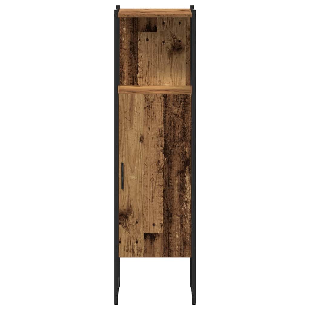 Badeværelsesmøbel sæt 4 pcs Gammelt træ 33 x 33 x 185.5 cm