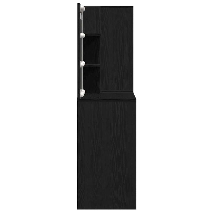 LED Makeup Bord Sort eg 140 x 40 x 140 cm Konstrueret træ