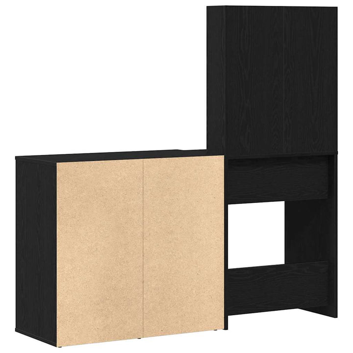 LED Makeup Bord Sort eg 140 x 40 x 140 cm Konstrueret træ