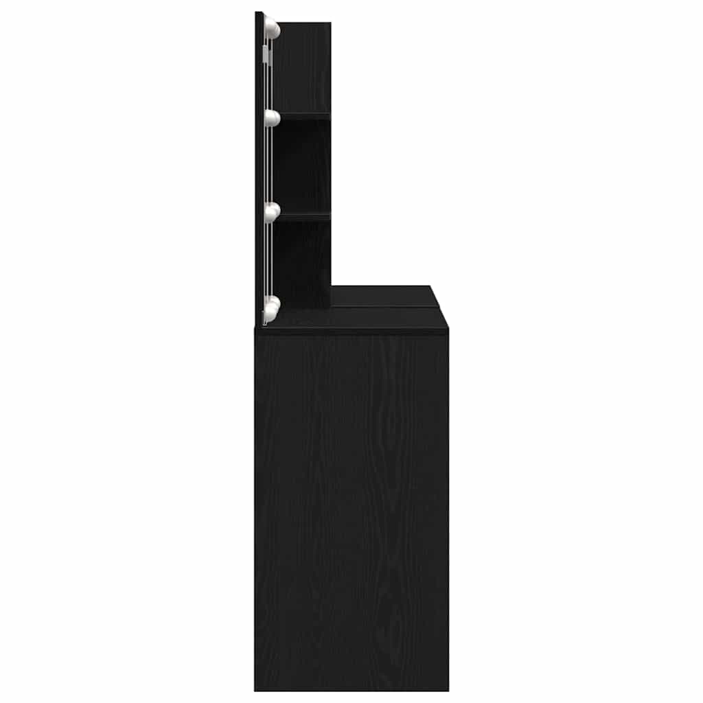 LED Makeup Bord Sort eg 140 x 40 x 140 cm Konstrueret træ