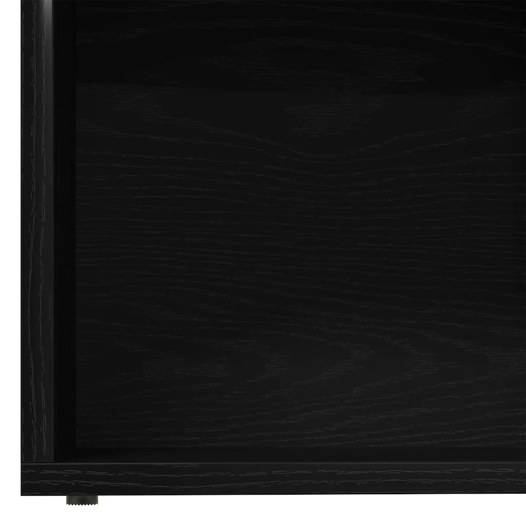 Bogskab 3 pcs Sort eg 36 x 30 x 143 cm Konstrueret træ