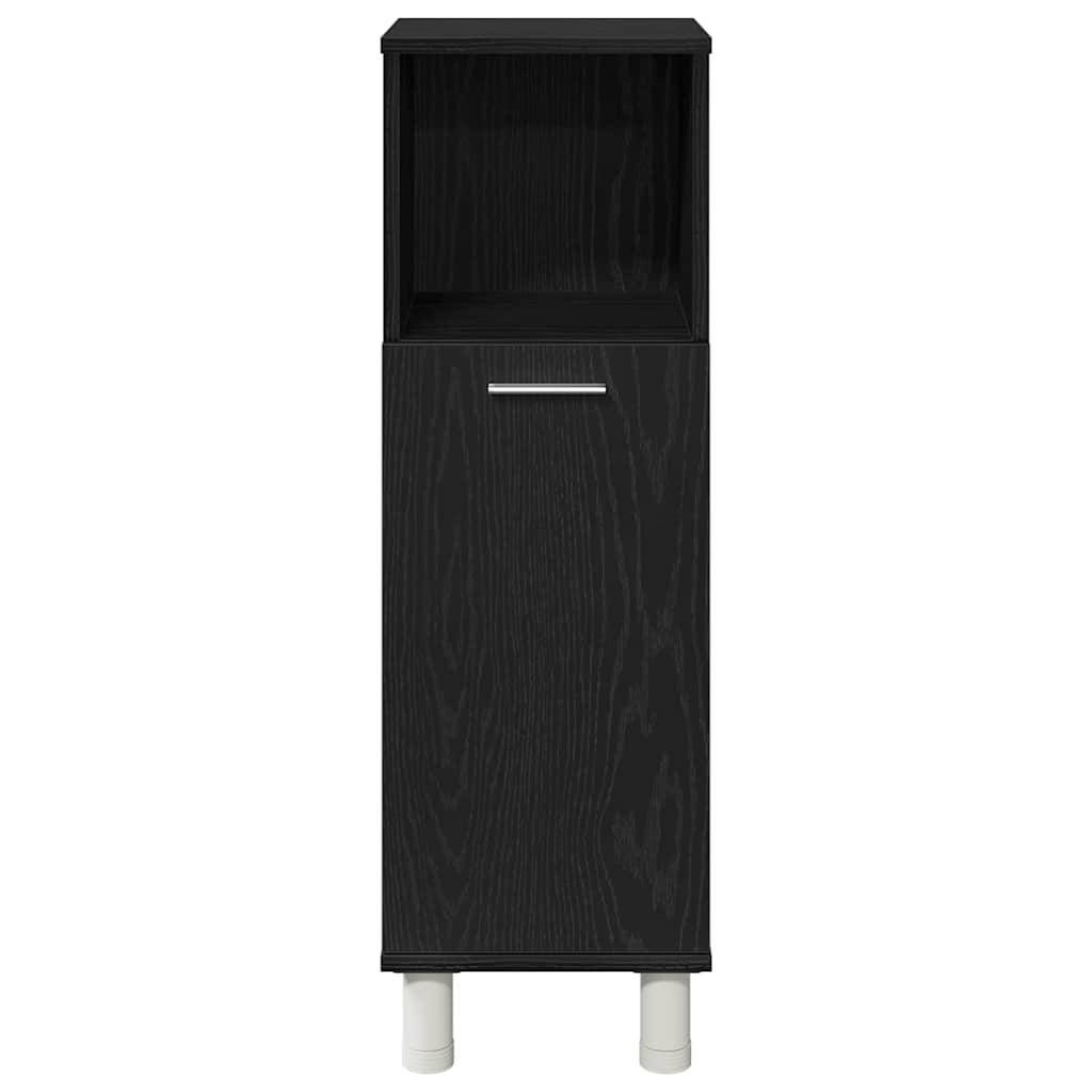 Badeværelsesmøbel sæt med hylde 3 pcs Sort 30 x 30 x 99,5 cm