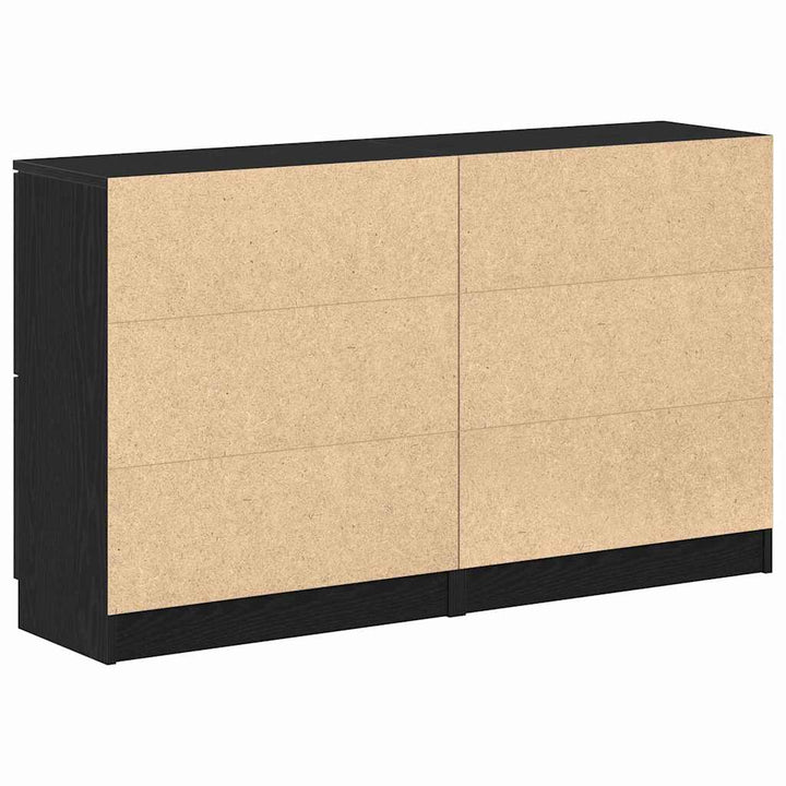 Skænk Sort eg 180 x 30 x 70 cm Konstrueret træ