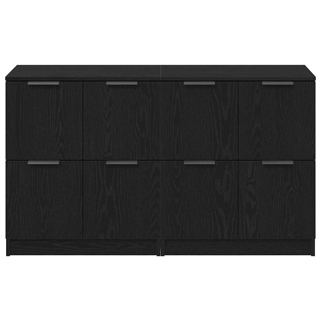 Skænk Sort eg 180 x 30 x 70 cm Konstrueret træ