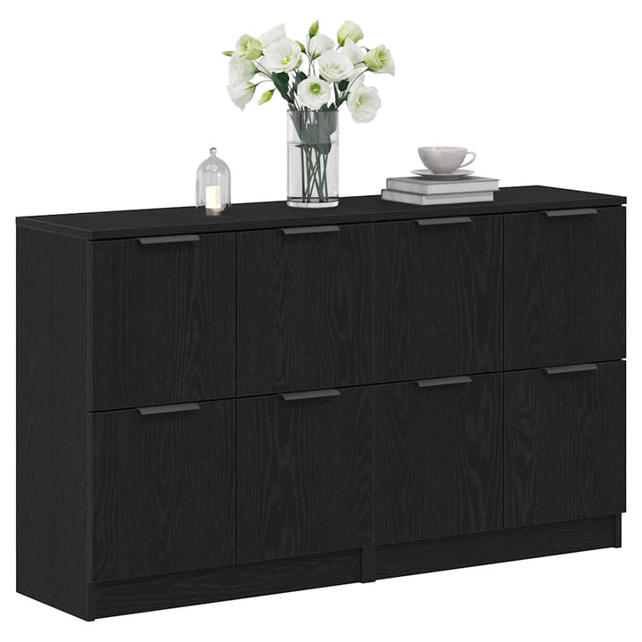 Skænk Sort eg 180 x 30 x 70 cm Konstrueret træ