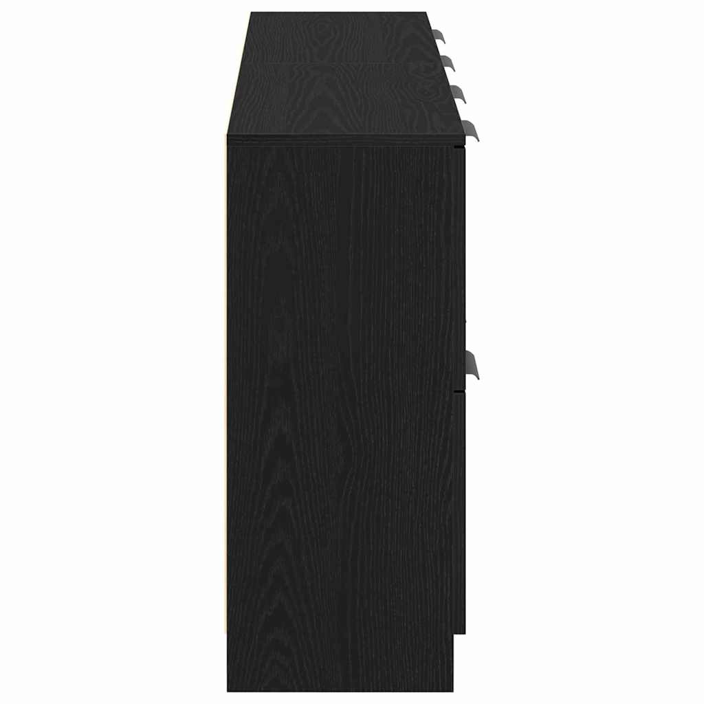 Skænk Sort eg 180 x 30 x 70 cm Konstrueret træ