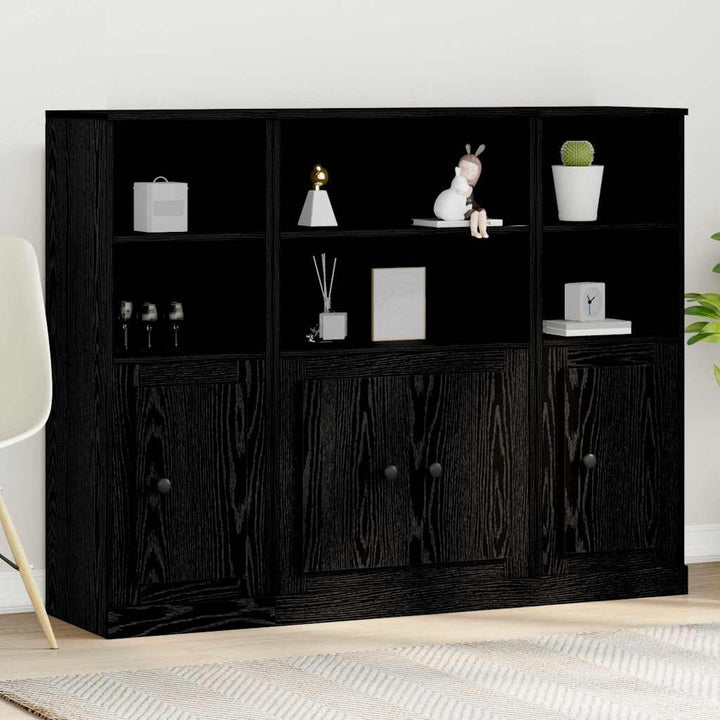 Highboard Sort eg 132 x 35,5 x 103,5 cm Konstrueret træ