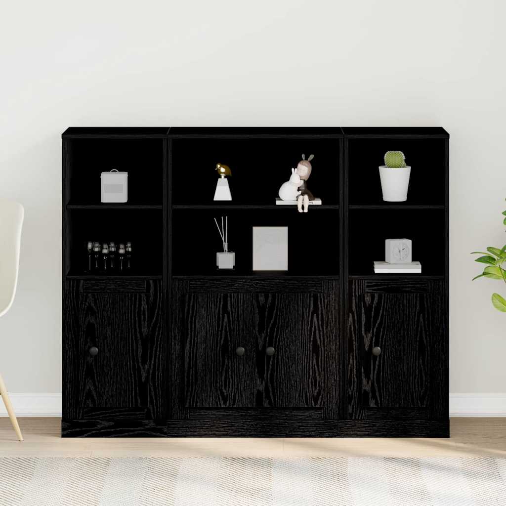 Highboard Sort eg 132 x 35,5 x 103,5 cm Konstrueret træ