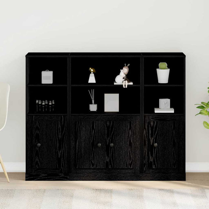 Highboard Sort eg 132 x 35,5 x 103,5 cm Konstrueret træ