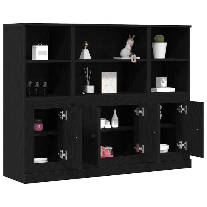 Highboard Sort eg 132 x 35,5 x 103,5 cm Konstrueret træ