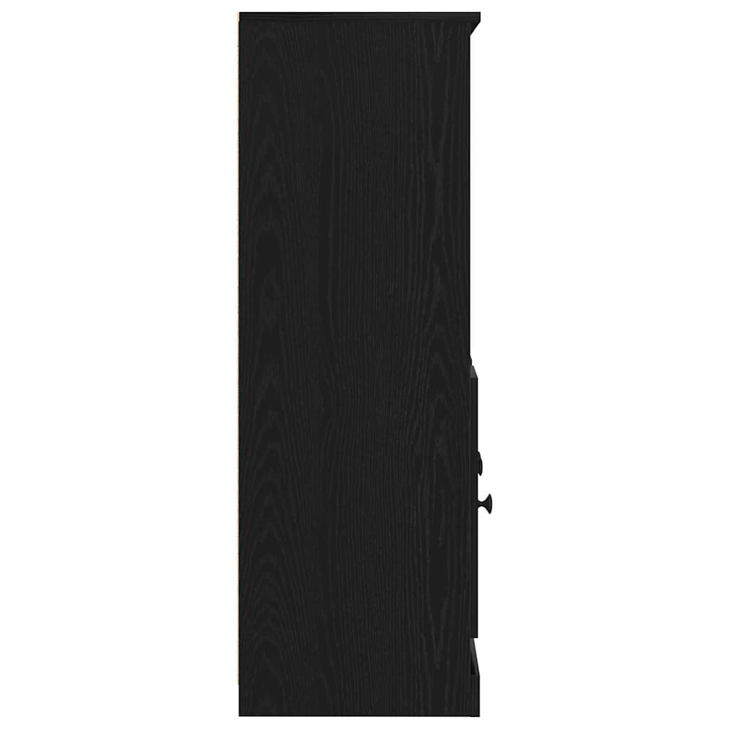 Highboard Sort eg 132 x 35,5 x 103,5 cm Konstrueret træ