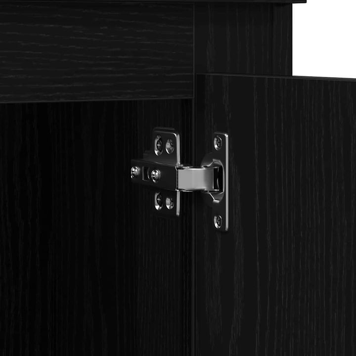 Highboard Sort eg 132 x 35,5 x 103,5 cm Konstrueret træ