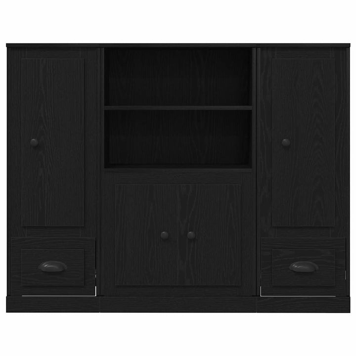 Highboard Sort eg 132 x 35,5 x 103,5 cm Konstrueret træ