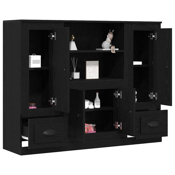 Highboard Sort eg 132 x 35,5 x 103,5 cm Konstrueret træ