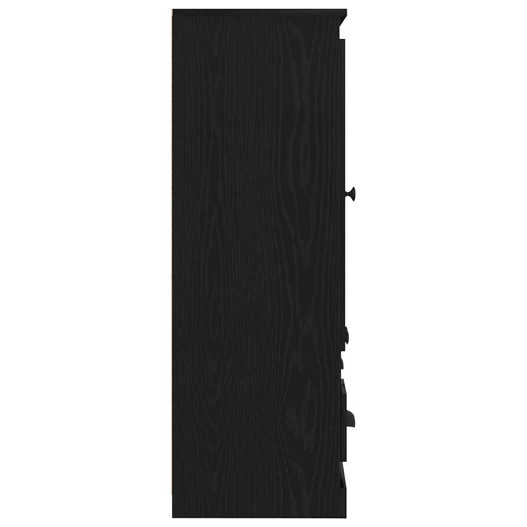 Highboard Sort eg 132 x 35,5 x 103,5 cm Konstrueret træ