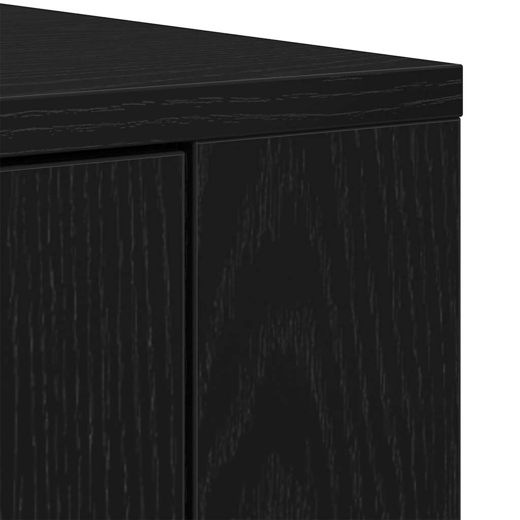 Bænk Sort eg 80 x 33 x 150 cm Konstrueret træ