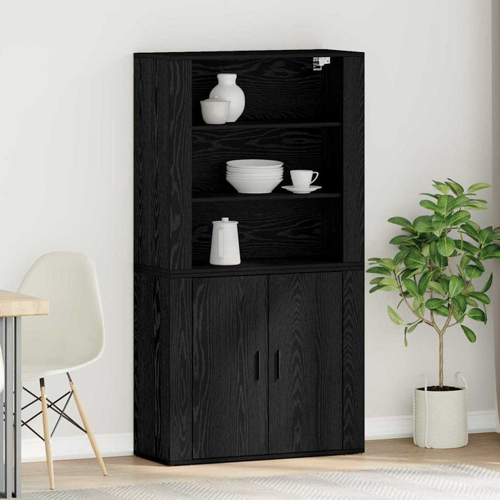 Bænk Sort eg 80 x 33 x 150 cm Konstrueret træ