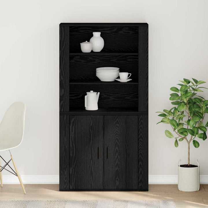 Bænk Sort eg 80 x 33 x 150 cm Konstrueret træ