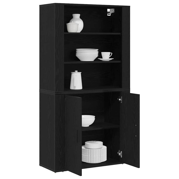 Bænk Sort eg 80 x 33 x 150 cm Konstrueret træ
