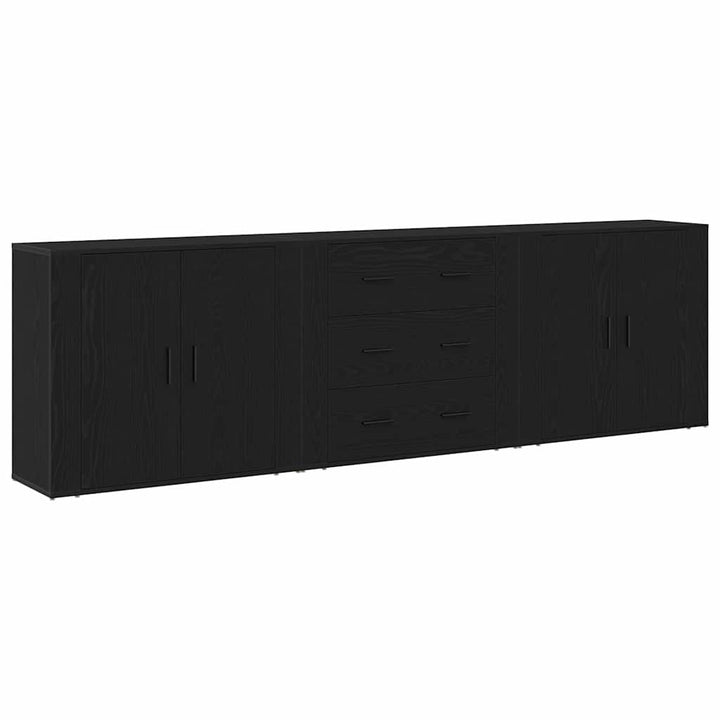 Skab med skuffe Sort eg 240 x 33 x 70 cm Konstrueret træ