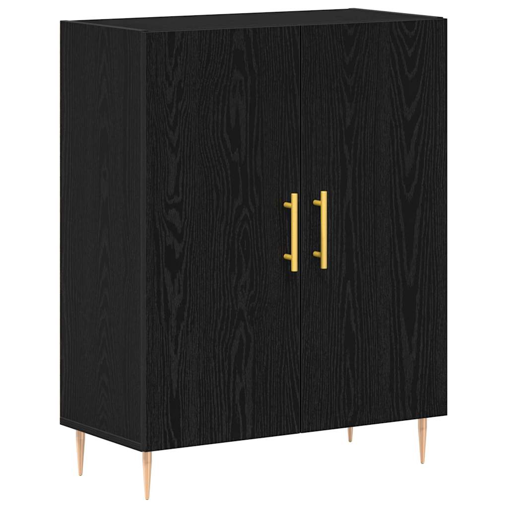 Highboard 2 pcs Sort eg 70 x 34 x 180 cm Konstrueret træ