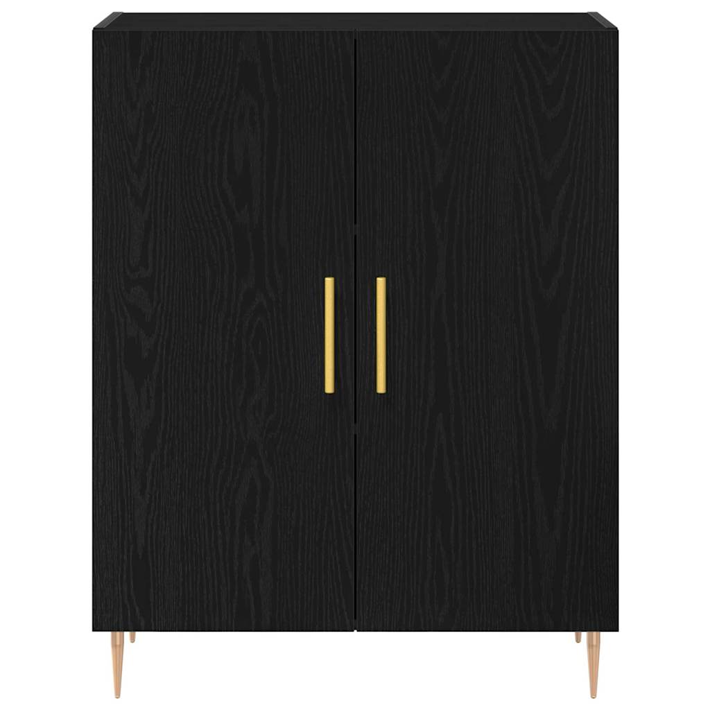 Highboard 2 pcs Sort eg 70 x 34 x 180 cm Konstrueret træ