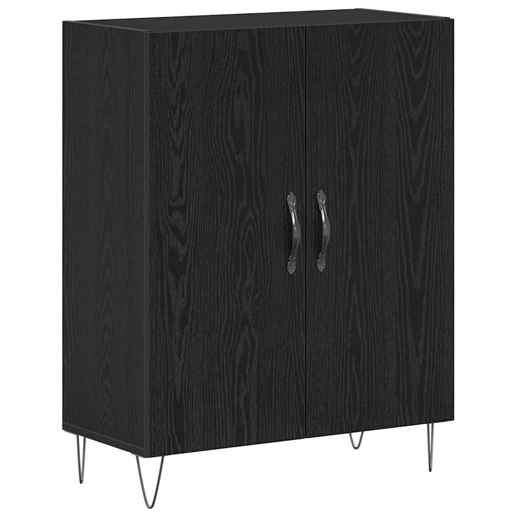 Highboard 2 pcs Sort eg 70 x 34 x 180 cm Konstrueret træ