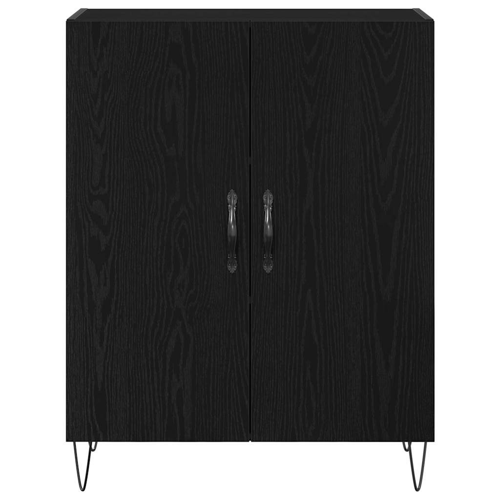 Highboard 2 pcs Sort eg 70 x 34 x 180 cm Konstrueret træ