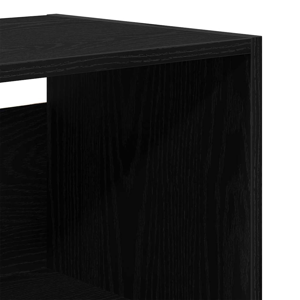 Highboard Vægmonteret Sort eg 70 x 34 x 180 cm Konstrueret træ