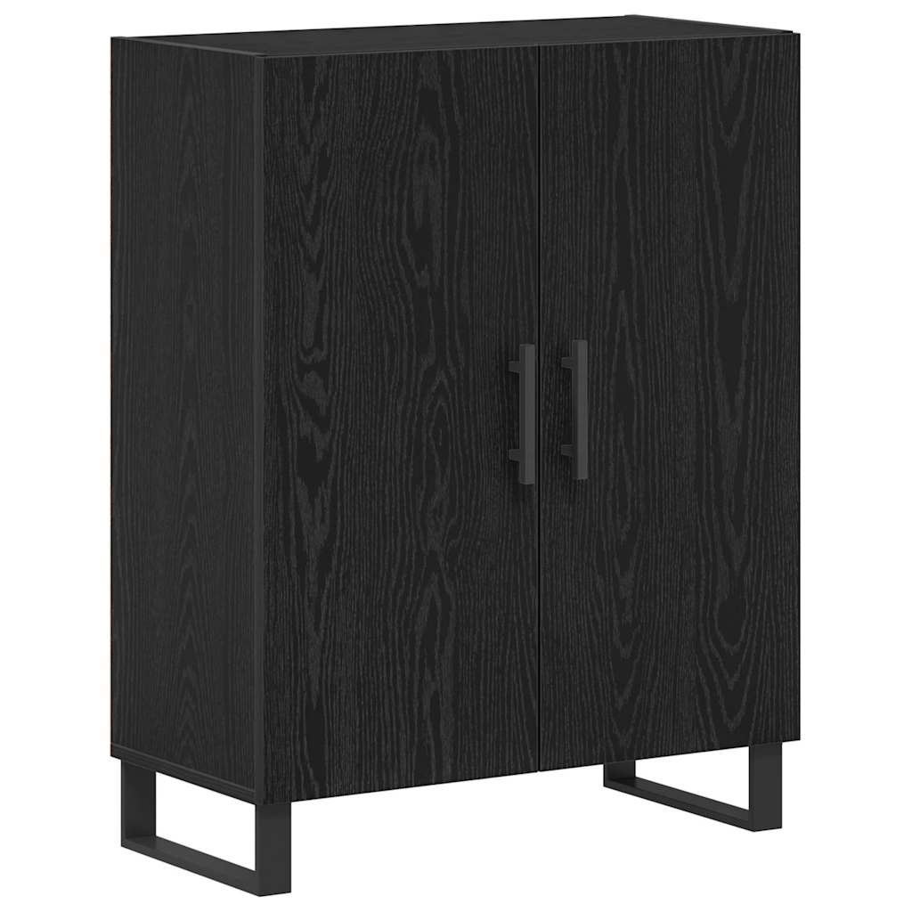 Highboard Vægmonteret Sort eg 70 x 34 x 180 cm Konstrueret træ