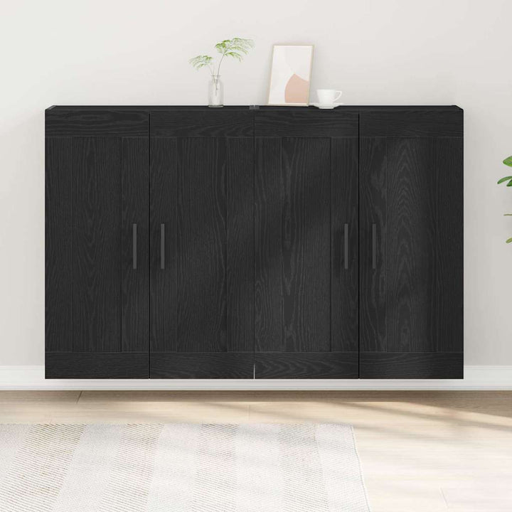 Væghængt skab Vægmonteret 2 pcs Gammelt træ 160 x 34 x 90 cm