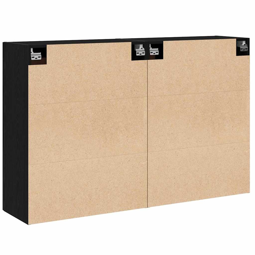 Væghængt skab Vægmonteret 2 pcs Gammelt træ 160 x 34 x 90 cm